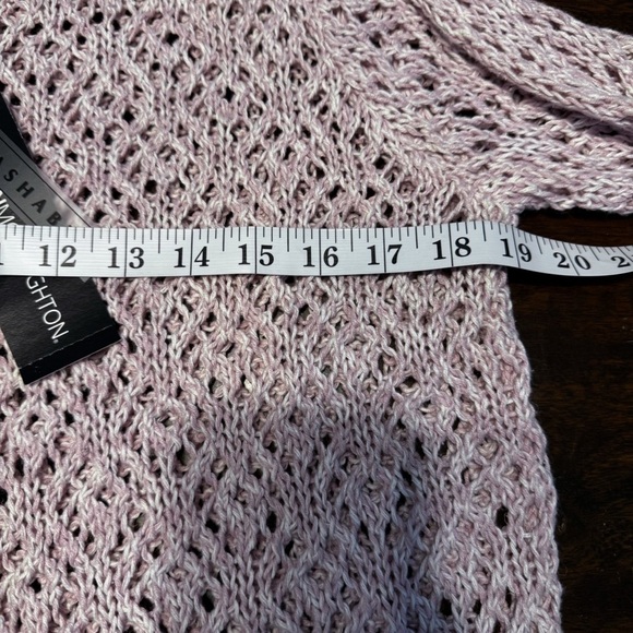 NWT Norton Mcnaughton Women’s South Beach Lilac Jasper Open Knit Sweater Sz S - Picture 6 of 6